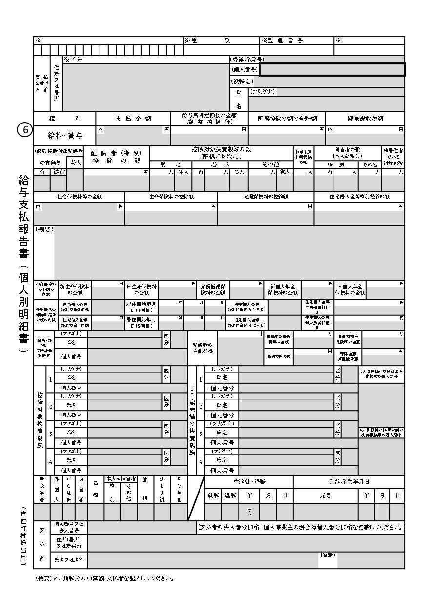 010給与支払報告書個人別明細書